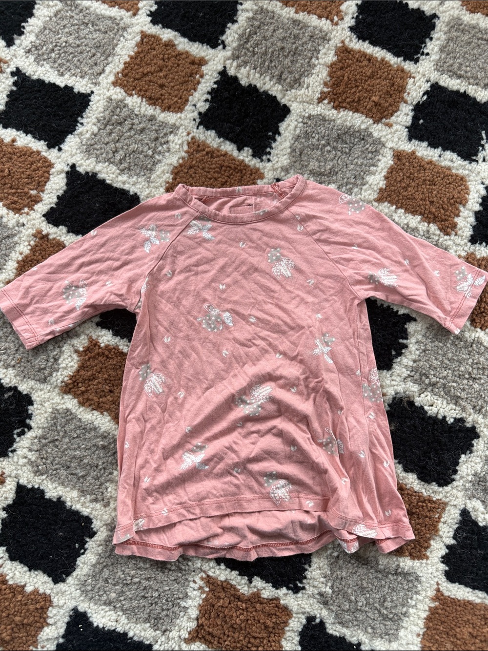 Patagonia Pink Short-Sleeve Tee with Silver Star Accents